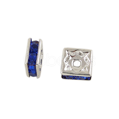 Brass Rhinestone Spacer Beads X1-RSB072-15S-1