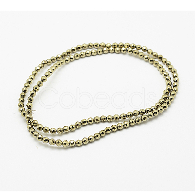 Round Non-magnetic Synthetic Hematite Beads Strands X-G-D617-2mm-27-1