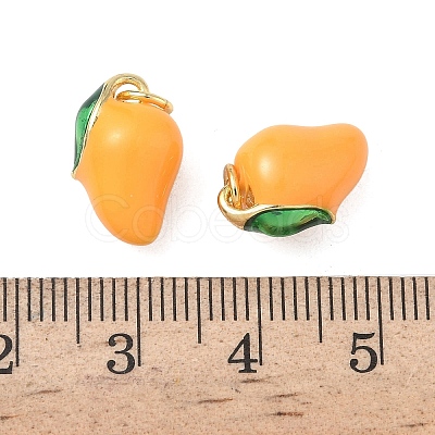 Brass Enamel Pendants KK-L256-44G-03-1
