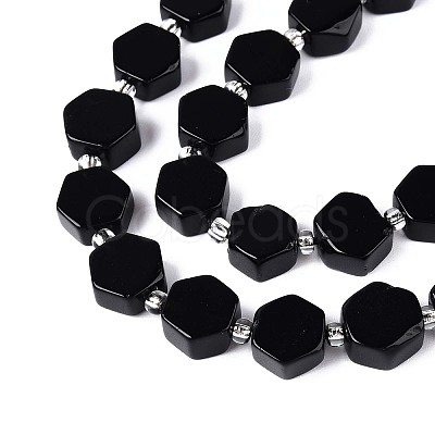 Natural Obsidian Beads Strands G-P534-A22-02-1