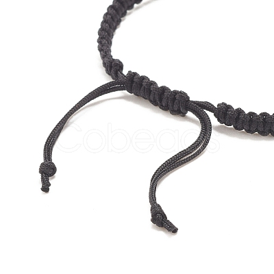 Skull Alloy Braided Bead Bracelet BJEW-JB07861-02-1