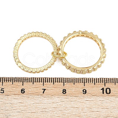Brass Micro Pave Cubic Zirconia Plain Band Finger Rings for Women RJEW-P160-01A-G-1
