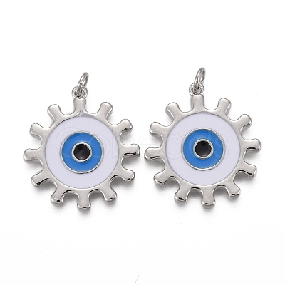 Brass Enamel Pendants KK-F821-50P-1