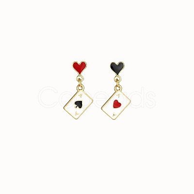 Alloy Enamel Clip-on Earrings FS-WG33BF3-02-1