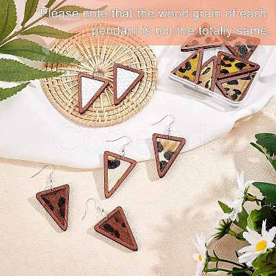 12Pcs 6 Style Eco-Friendly Cowhide Leather Pendants FIND-OC0001-92-1