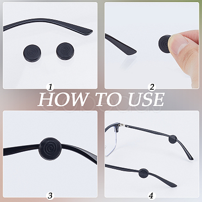 48Pcs Silicone Eyeglasses Ear Grip FIND-CN0002-47A-1