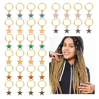 Alloy Enamel Dreadlocks Beads HJEW-AB00146-1