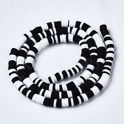 Handmade Polymer Clay Beads Strands CLAY-R089-4mm-086-1