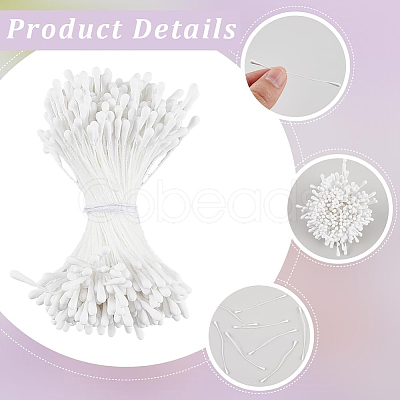 5 Bundles 5 Colors Gypsum with Cotton Cord Artificial Flower Core DIY-GF0014-07B-1
