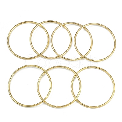 7Pcs Round Vacuum Plating PVD Vacuum Plating 201 Stainless Steel Bangles Sets for Women BJEW-F476-08G-02-1