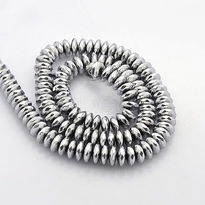 Electroplate Non-magnetic Synthetic Hematite Beads Strands G-J208H-01-1