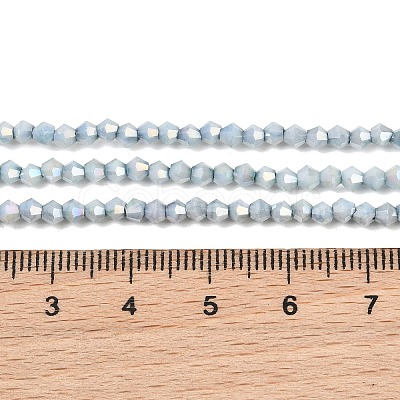 Electroplate Bicone Glass Beads Strands GL-T021-2.5x3mm-16-16-1
