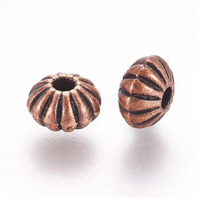 Tibetan Style Alloy Spacer Beads TIBE-MSMC021-R-1