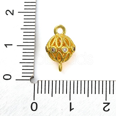 Brass Micro Pave Clear Cubic Zirconia Connector Charms KK-A230-06E-G-1