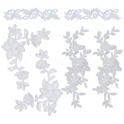 3 Style Flower Polyester Computerized Embroidery Patches PATC-NB0001-06-1