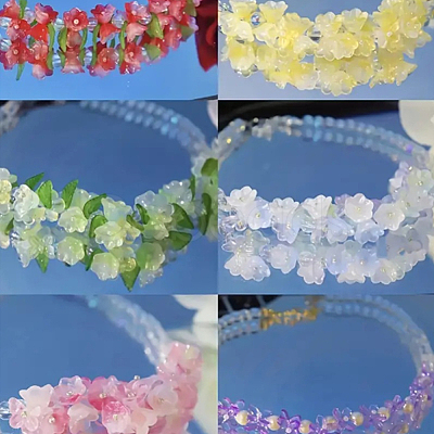 6 Colors Handmade Lampwork Beads LAMP-AN0001-01-1