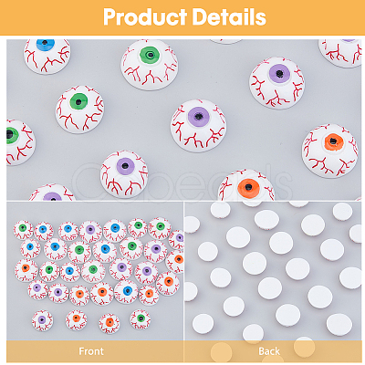 32Pcs 8 Styles Resin Craft Doll Eyes Cabochons DIY-FH0007-28-1