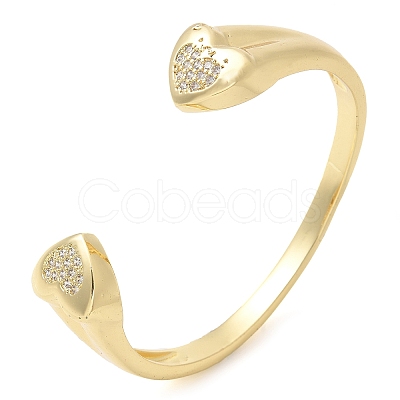 Brass Micro Pave Clear Cubic Zirconia Bracelets BJEW-M053-03G-1