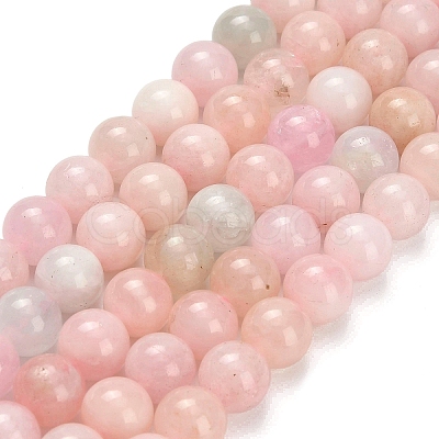 Natural Morganite Beads Strands G-H329-C12-8mm-1