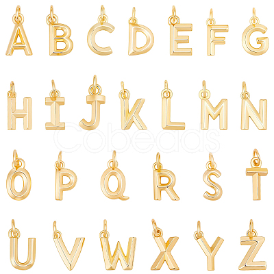 26Pcs 26 Styles Brass Charms KK-BBC0024-95-1
