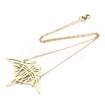 201 Stainless Steel Pendant Necklaces NJEW-T009-JN071-2-40-1