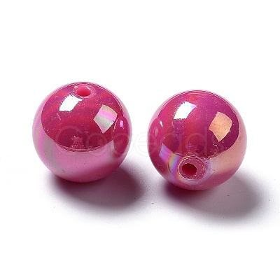 Solid Color Acrylic Beads X-PACR-S095-20mm-14-1