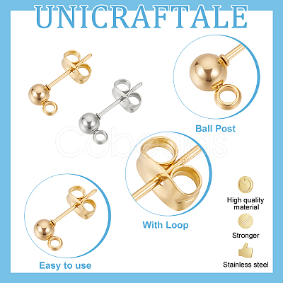 304 Stainless Steel Stud Earring Findings STAS-UN0015-39-1