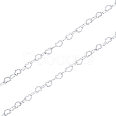 925 Sterling Silver Heart Link Chains STER-TA0001-35-1