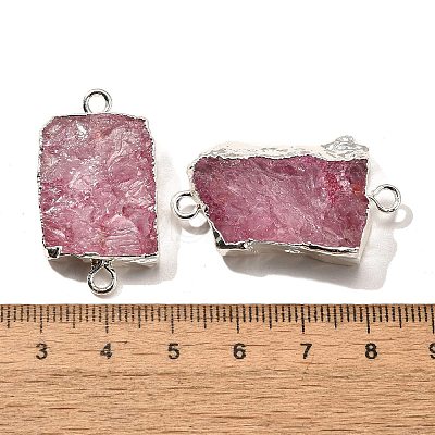 Raw Rough Natural Dyed Quartz Crystal Links Connector Charms G-K189-04S-02-1