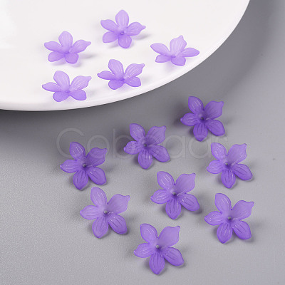 Frosted Acrylic Bead Caps X-MACR-S371-05A-747-1