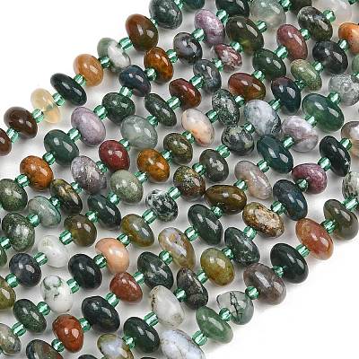 Natural Indian Agate Beads Strands G-RM250109-A15-1
