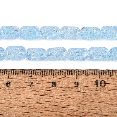 Transparent Crackle Glass Beads Strands GLAA-NH0001-04-A08-1