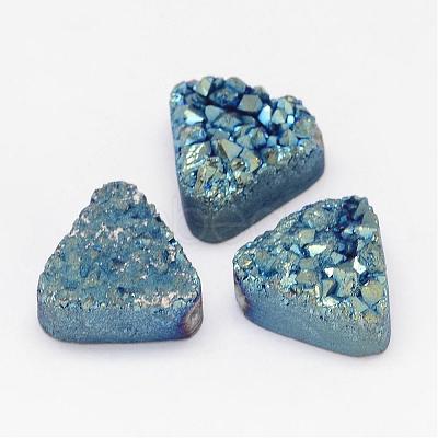 Electroplated Natural Druzy Quartz Crystal Beads G-G888-04-1