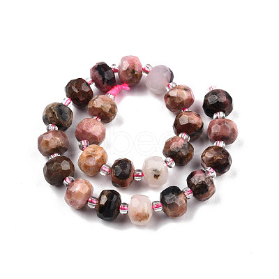 Natural Rhodonite Beads Strands G-N327-08Q-1