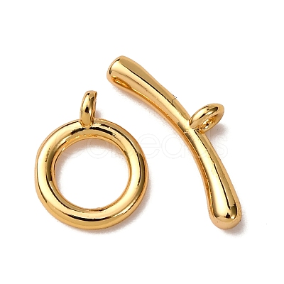 Brass Toggle Clasps KK-Z121-16G-1