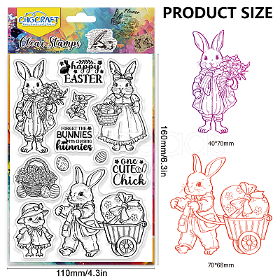 PVC Plastic Clear Stamps DIY-WH0618-0325-1