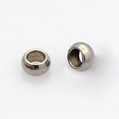 Tarnish Resistant Rondelle 304 Stainless Steel Bead Spacers STAS-N020-01-3.5mm-1