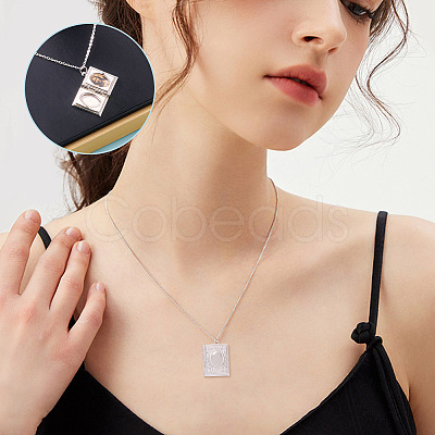 6Pcs 3 Colors Brass Locket Pendants KK-TA0001-98-1