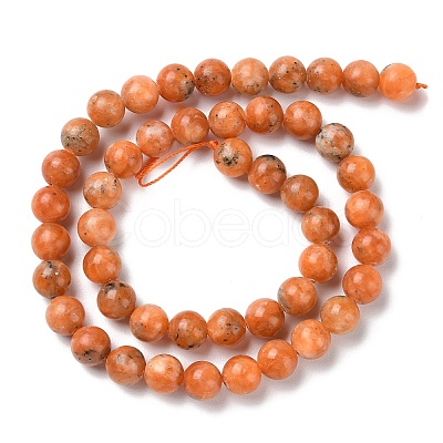 Natural Orange Calcite Beads Strands G-E576-74D-1