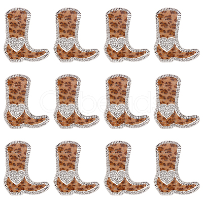 12Pcs Polyester Clothing Patches PATC-FG0003-38-1