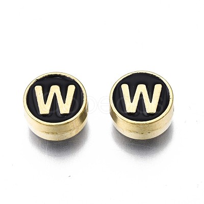 Alloy Enamel Beads ENAM-N052-006-02W-RS-1
