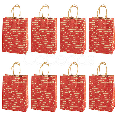 10Pcs Valentine's Day Paper Bags CARB-TADJ0001-01D-1