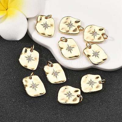 SHEGRACE Brass Micro Pave Clear Cubic Zirconia Pendants XGRQ2C946-404G-1