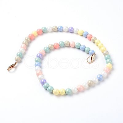 Plastic Beads Bag Strap FIND-WH0071-66B-1