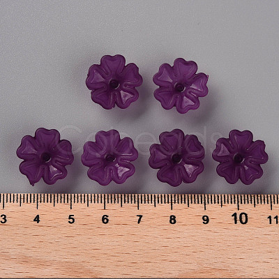 Transparent Frosted Acrylic Bead Caps MACR-S371-04A-743-1