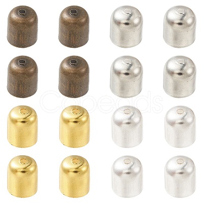 100Pcs 4 Colors Iron Cord Ends IFIN-YW0003-24-1