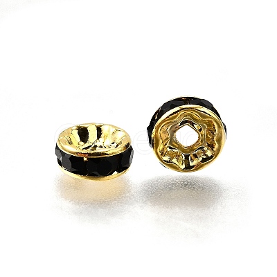 Brass Rhinestone Spacer Beads RB-A014-Z8mm-02G-1