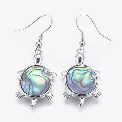 Abalone Shell/Paua ShellJewelry Sets SJEW-P089-02-1