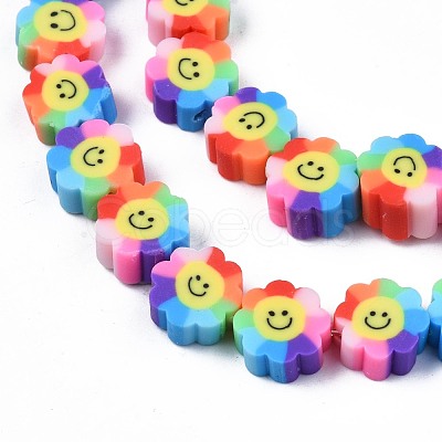 Handmade Polymer Clay Bead Strands CLAY-N006-73K-1