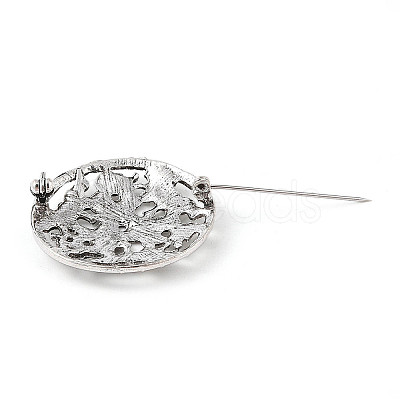 Tibetan Style Alloy Brooches JEWB-O016-03B-AS-1